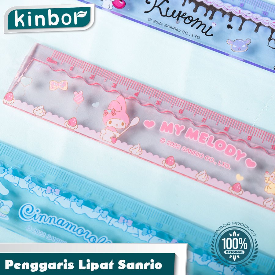 

Penggaris Lipat Mini Sanrio 30cm/ Alat Tulis Gambar Anak-anak Siswa/ Kuromi Cinamoroll Melody