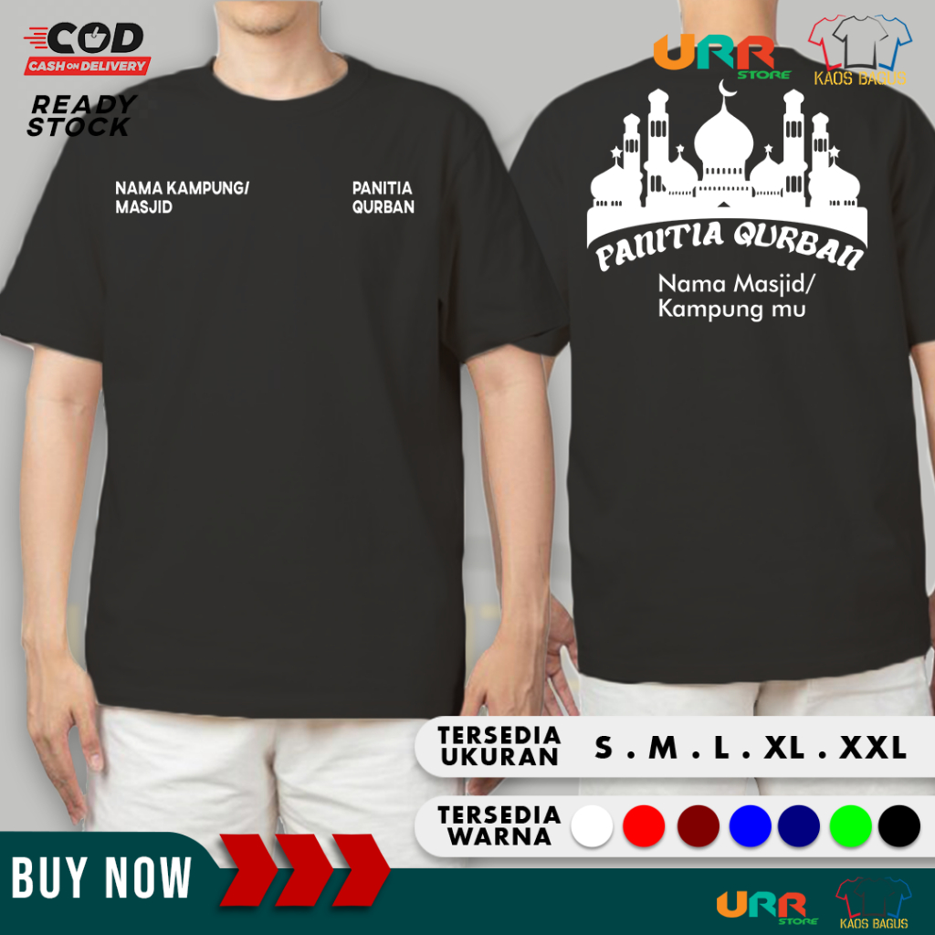 Kaos Panitia Qurban Logo Masjid Gratis Costum Nama Masjid Atau Nama Kampung