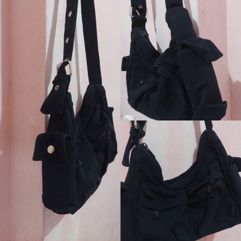 [BACA DESKPRISI] DIY BAG BY CINUN CINDY NOONA BLACK VERSI  FREE PHOTOCARD SEUNGKWAN DINO FLM SHOULDE