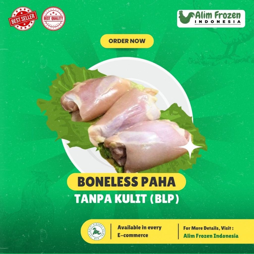 

Paha Polos Tanpa Kulit (Skinless Chicken THIGH) - 1,0 kg