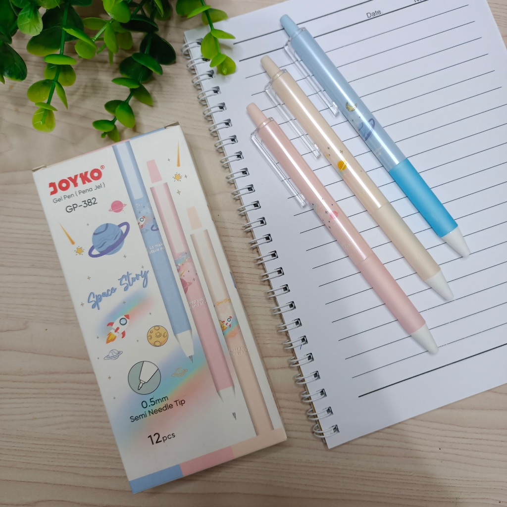 

Pulpen Joyko Gel Pen Pena Jel GP-382 Space Story Semi Needle Tip 0.5mm