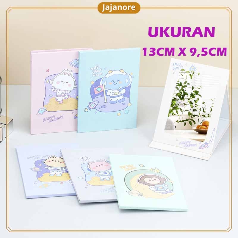 JR - 13CM - KACA RIAS LIPAT PORTABLE BUKU ALBUM / CERMIN LIPAT / KACA LIPAT / CERMIN RIAS AESTHETIC