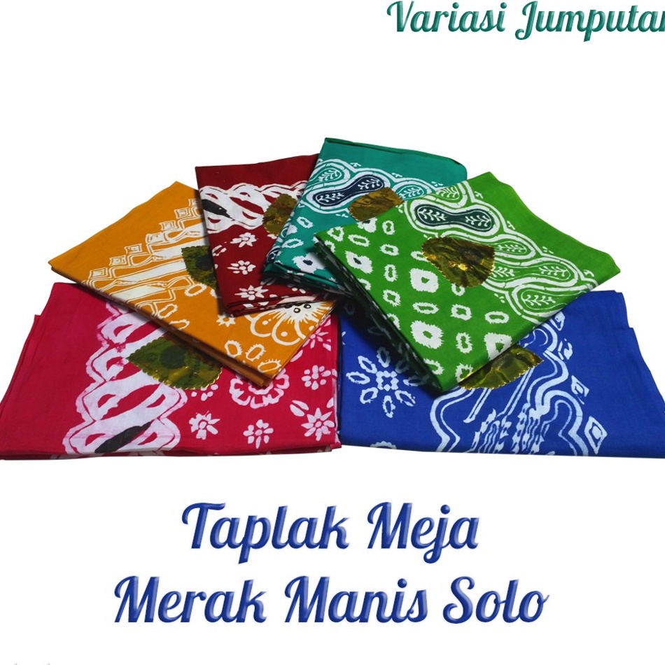 C96 Taplak meja batik Merak manis solo Printing dan Jumputan Taplak meja tamu sekolah kantor dll Lim