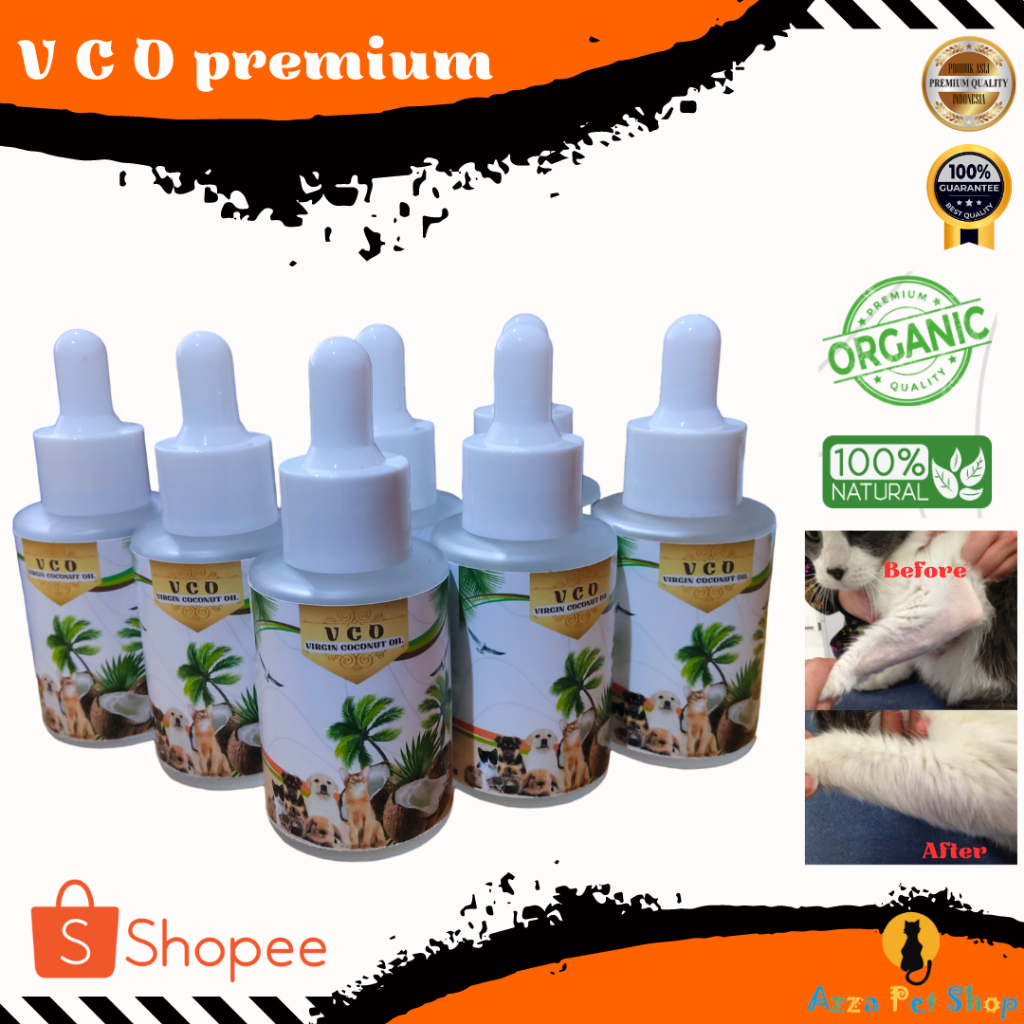 PREMIUM VIRGIN COCONUT OIL UNTUK HEWAN PELIHARAAN BOTOL PIPET 35ML VCO ANTI MICROBIAL ANTI FUNGAL