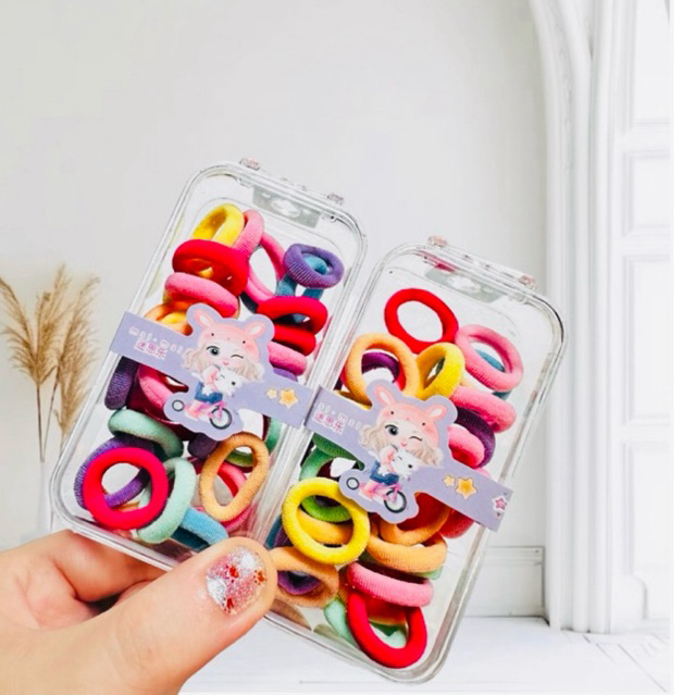 Ikat Rambut Anak Perempuan Ikat Rambut Satu Set Aksesoris Rambut Anak Free Kotak