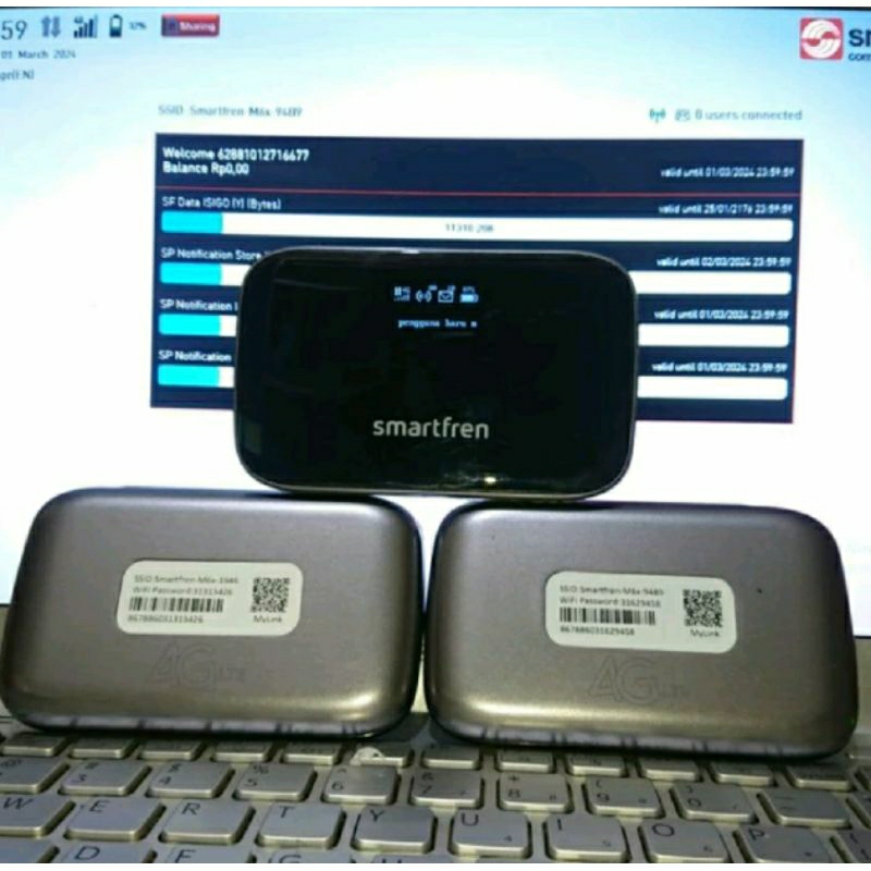 Modem MiFi 4G LTE Smartfren M6x M6 M5 M2P Suport Smartfren Unlimited 4G LTE B5'B40 LTE 850'2300Mhz