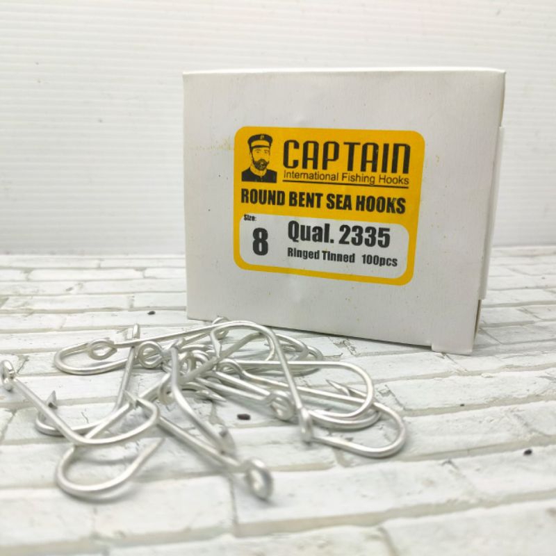 Kail Pancing Captain Round Bent Sea Hooks Ringed 2335/Kail Cap Kunci
