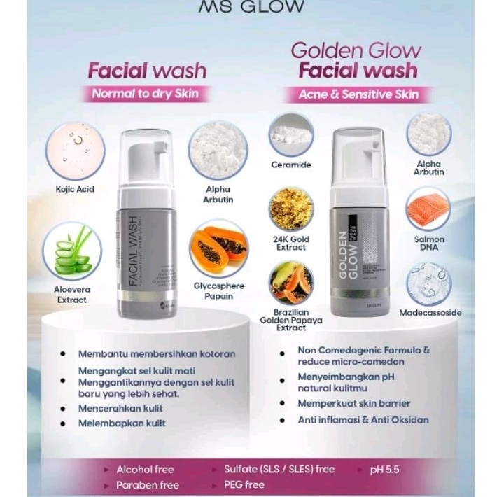 MS GLOW GOLDEN GLOW FACIAL WASH/ FACIAL WASH GOLDEN ORIGINAL
