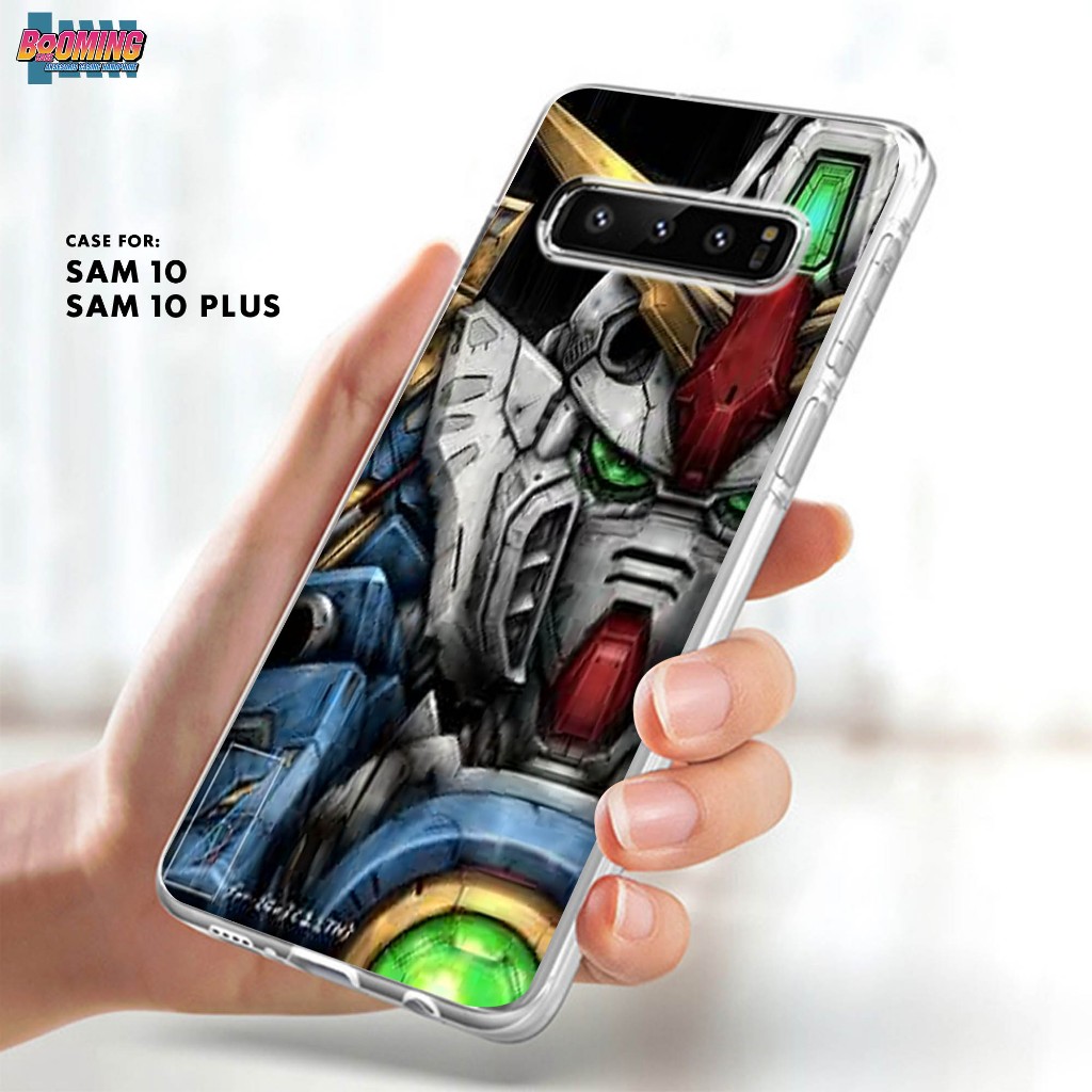 Case Samsung S10 S10 Plus - Casing Samsung S10 S10 Plus Motif GUNDAM- Clear Case - Softcase Bening T