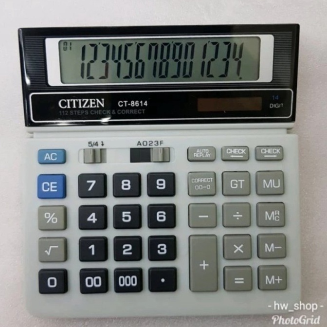

KODE C16J CITIZEN CT8614 Check Correct Kalkulator Cek Ulang 14 Digit Desktop Calculator CT8614