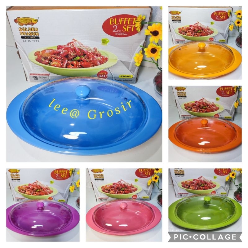 wadah saji prasmanan melamin ps0901 oval melamin golden dragon