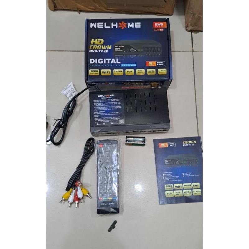 set top box welhome DVB T2 01 / set top box digital welhome / set top box bagus