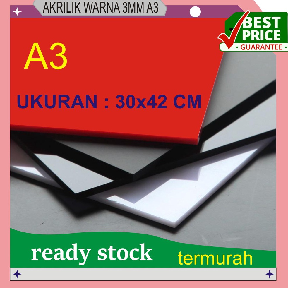 

KODE B15L AKRILIK WARNA ACRYLIC WARNA BENING 3MM A3 42x3CM