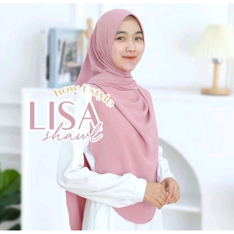 Pashmina Oval Bawal Malaysia Crinkle Lisa Shawl by Azmeela