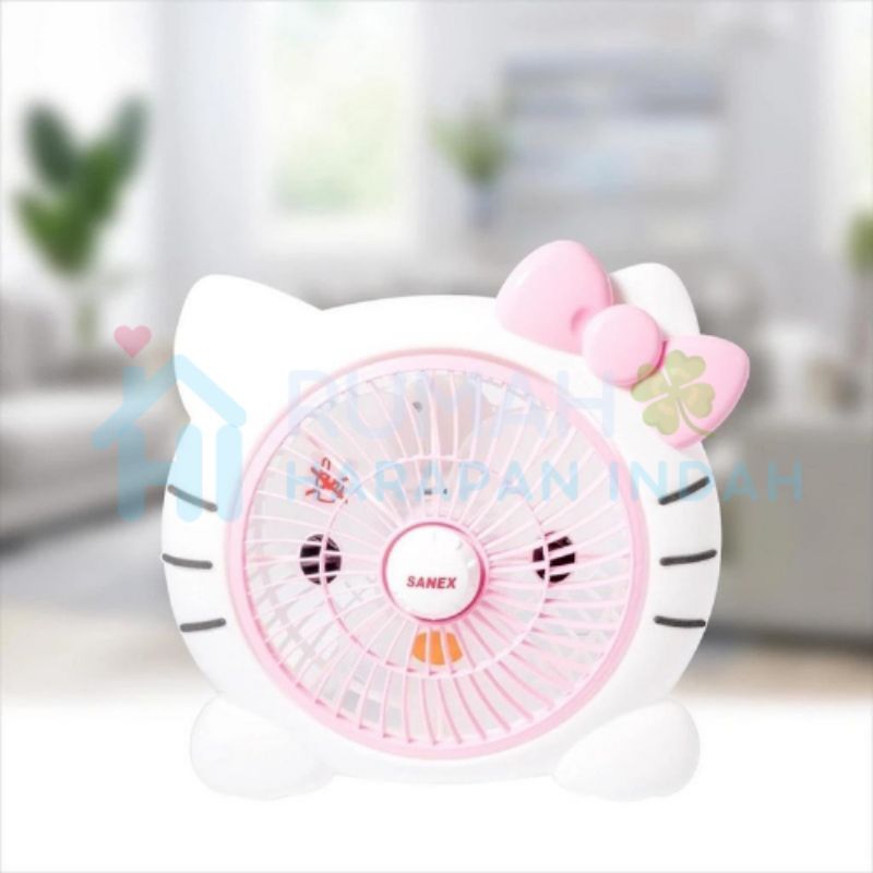 Kipas Angin Karakter 8 Inch | Kipas Karakter Hello Kitty | Sanex KK-803H | Kipas Karakter | Box Fan 