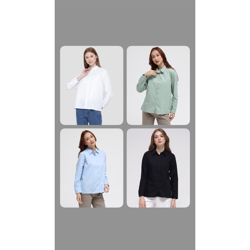 KEMEJA BASIC WANITA BY NEVADA BRAND MATAHARI / Original counter