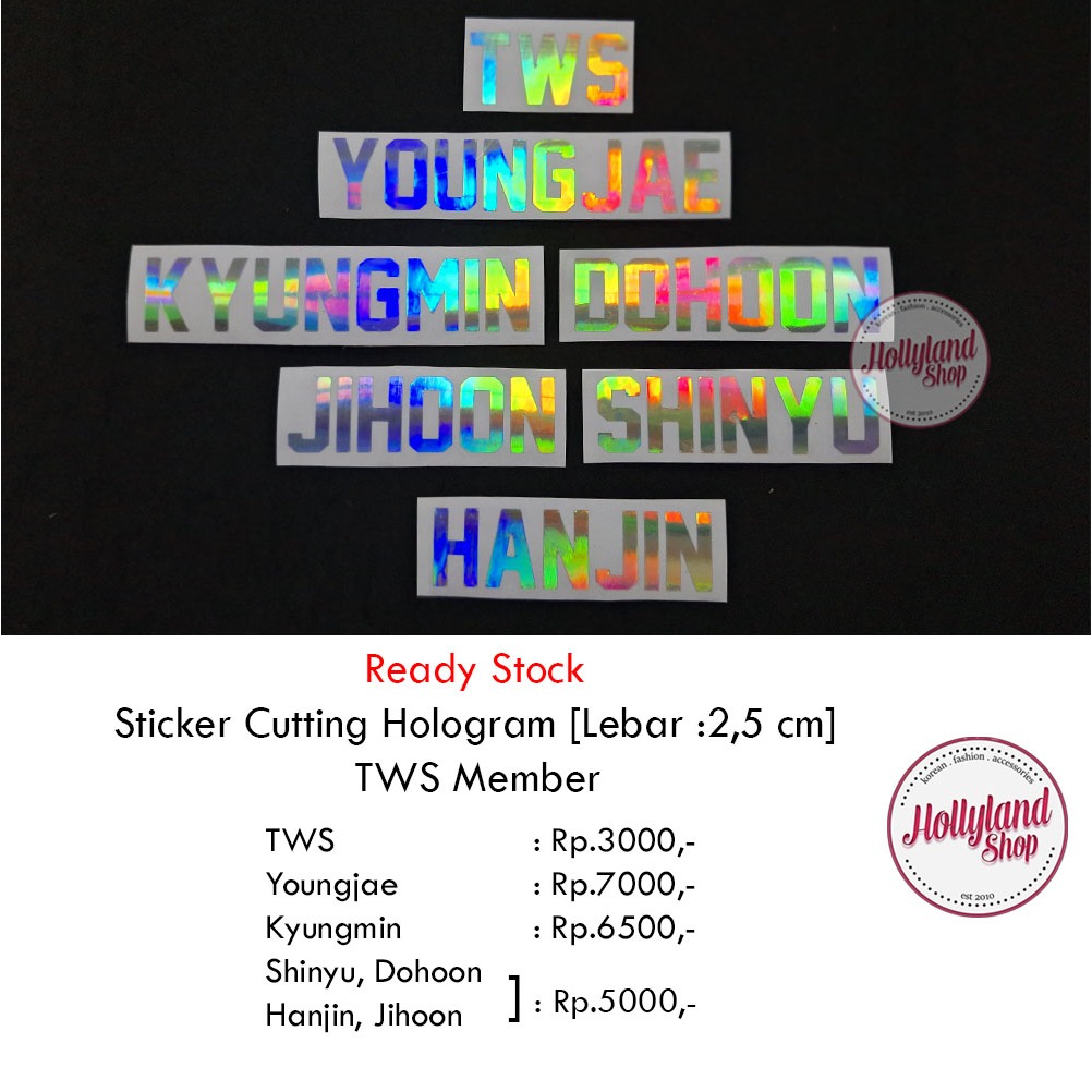 

Sticker Cutting Hologram TWS Member Unofficial