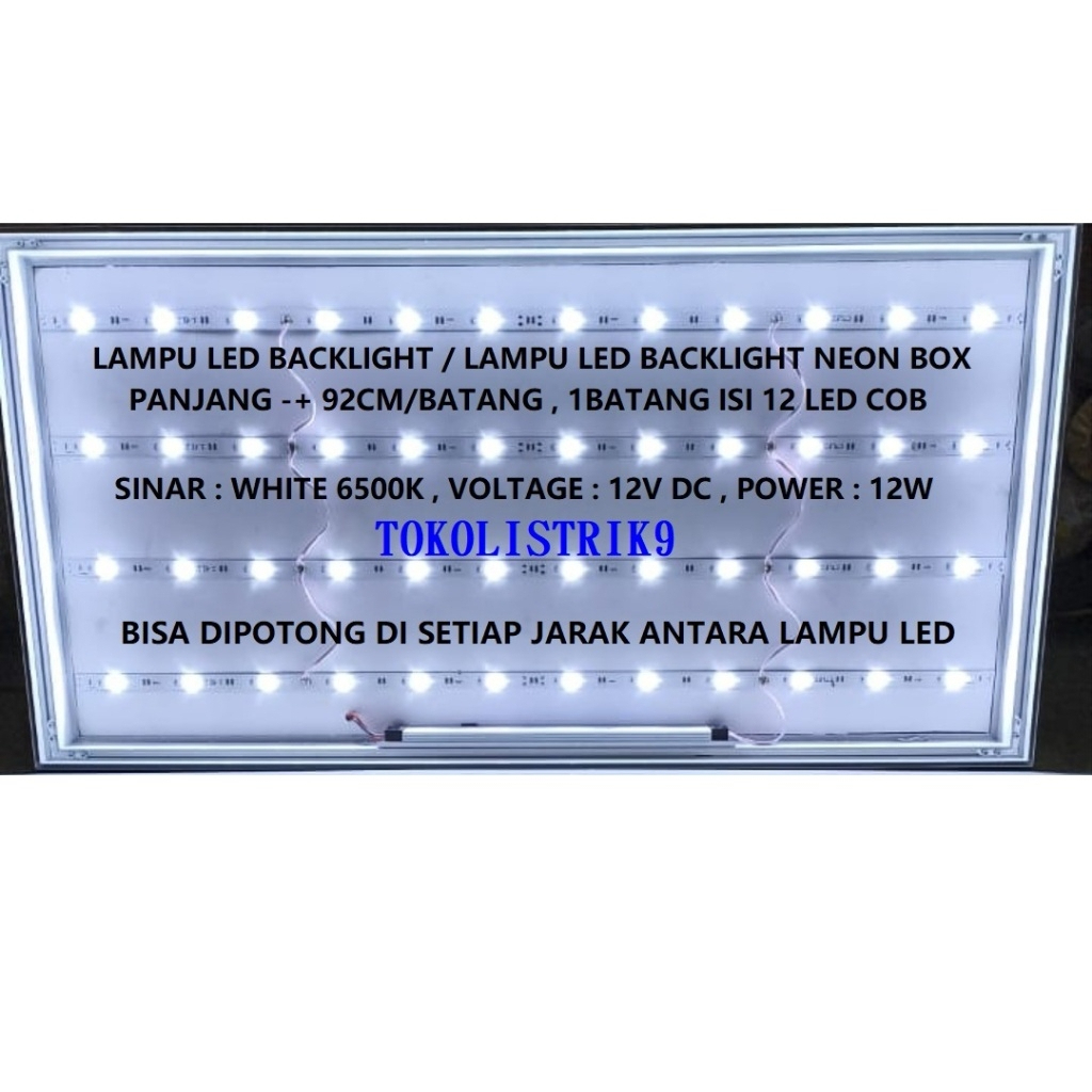 Lampu LED Backlight Kancing / LED Strip Backlight Neon Box Backlight
