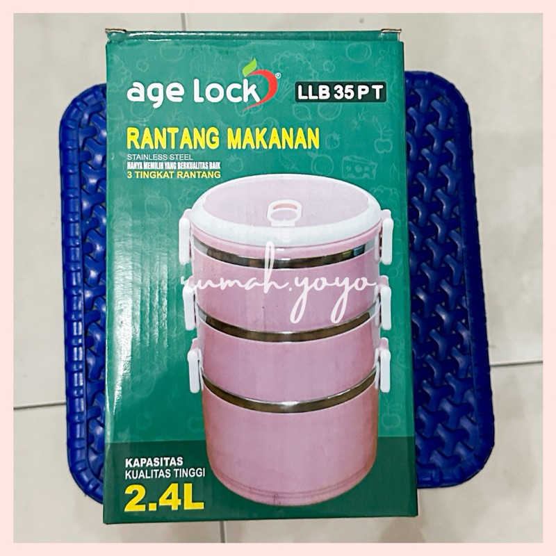 PROMO Age Lock LLB 35 PT | 3 Tingkat Rantang makanan
