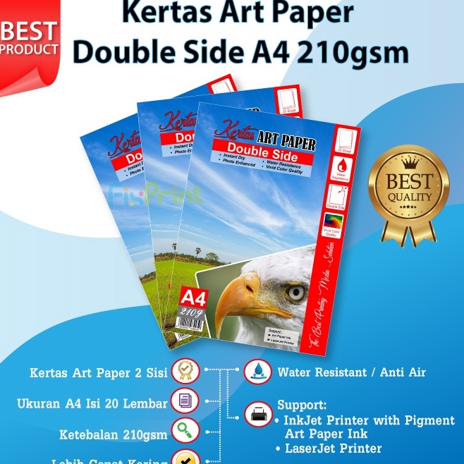 

Harga Merakyat Kertas Art Paper Double Side A4 21gsm Photo Paper A4 2 Pcs Pack For Printer Canon Epson HP