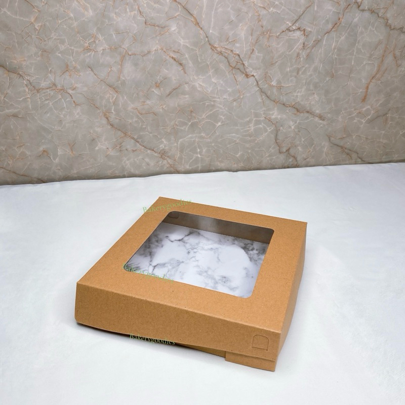 

(22x22x5)box brownies kotak kue bronis cake dus pizza box donat kardus hampers laminasi