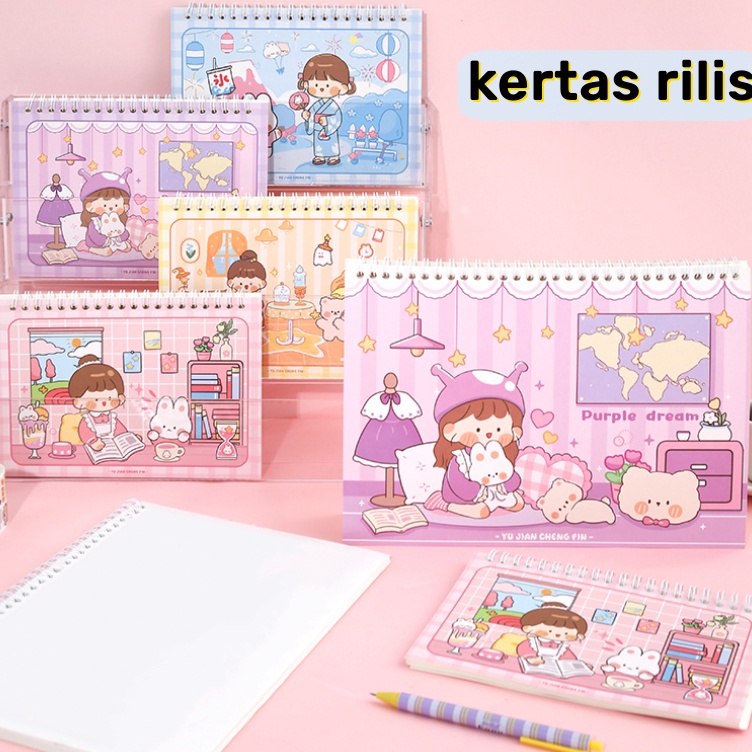 

Ready Berkualitas 4 lembar A5 Buku tempel stiker lucu girl kawaii Tempat koleksi sticker book motif aesthetic Release paper Buku sticker reusable bisa digunakan berulang kali estetik cute Journal scrapbook Album stiker untuk tempel stiker spatula