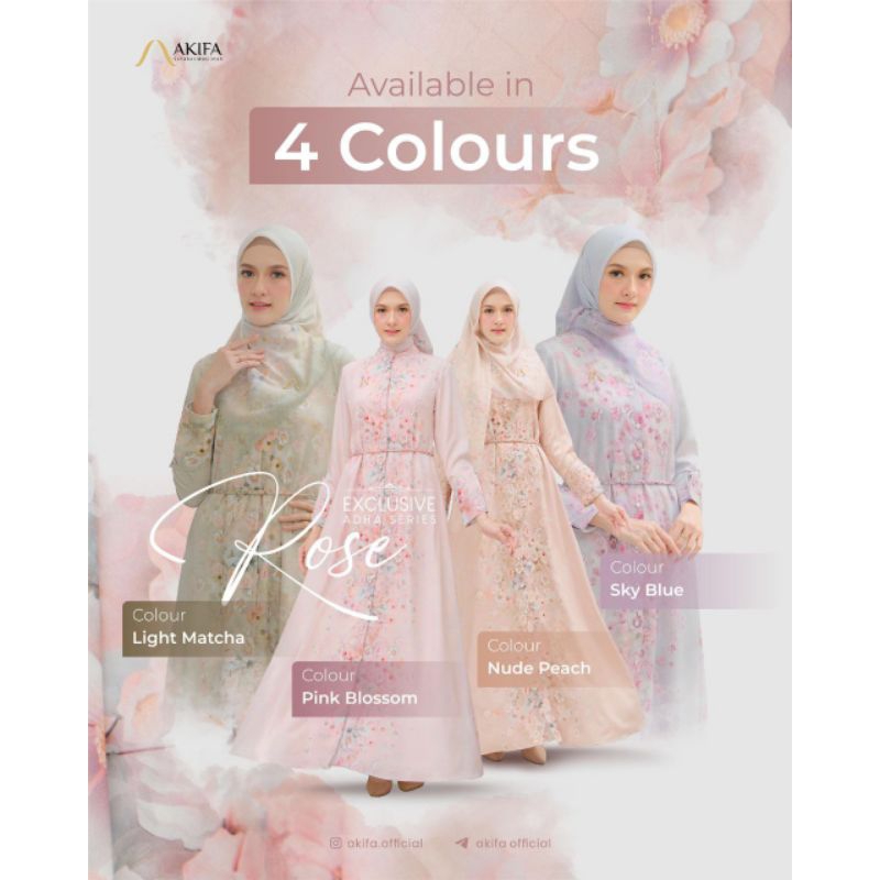 ROSE by AKIFA#Gamis PO 13 Mei#Ready Pusat 6 Juni#Gamis Set, Tunik Set