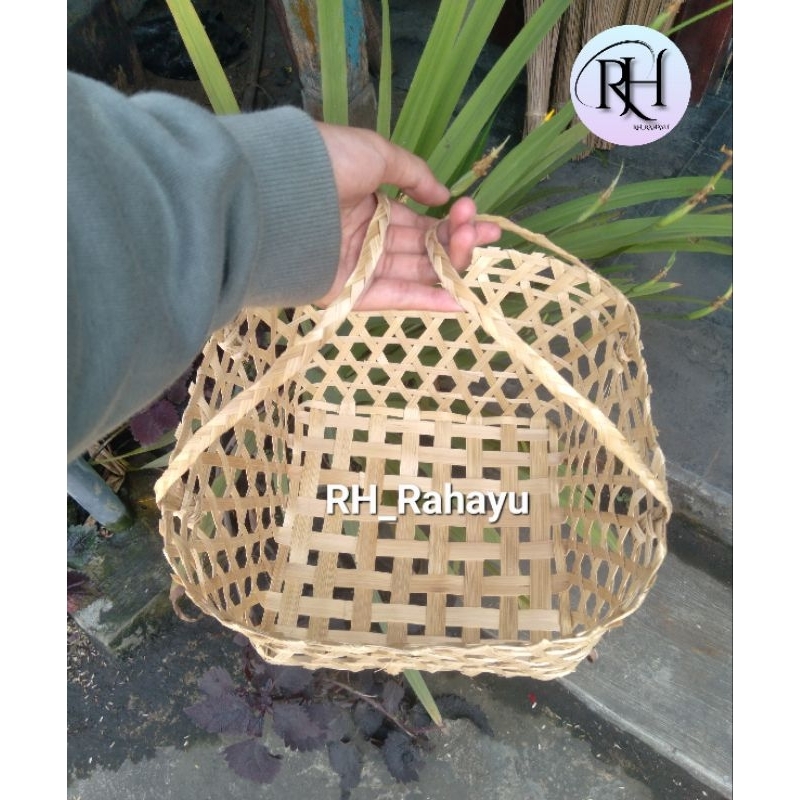 Anyaman Bambu Tali Kepang 21×21×17