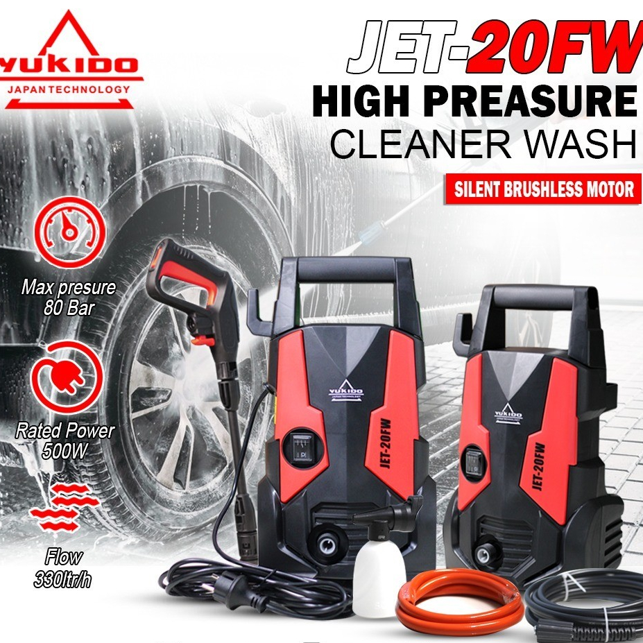 YUKIDO - Mesin Steam Jet Cleaner High Pressure atau Mesin Cuci Mobil Motor dan AC JET20-FW Jet Clean