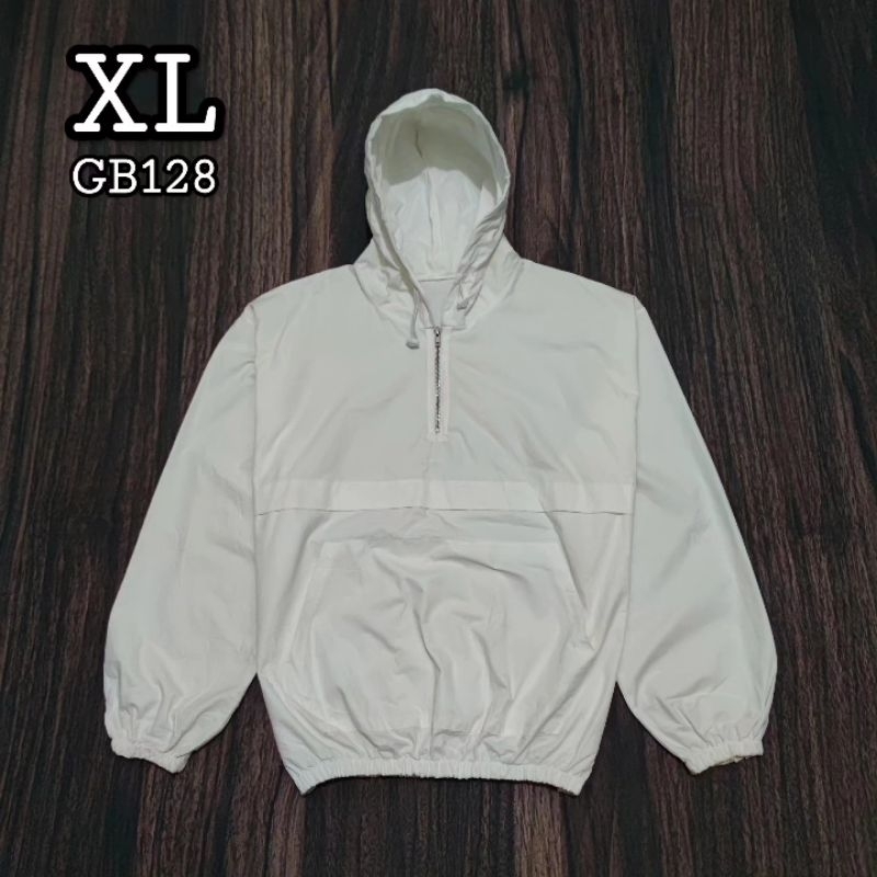 Atasan White Halfzip Jacket