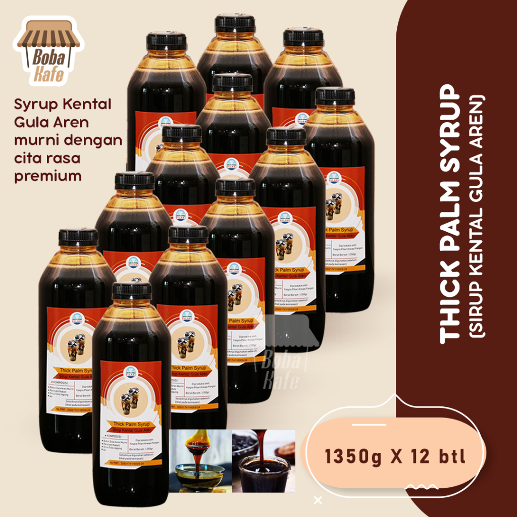 

THICK BROWN SUGAR SYRUP PILARI / SIRUP GULA AREN CAIR KENTAL PILARI 12 BTL