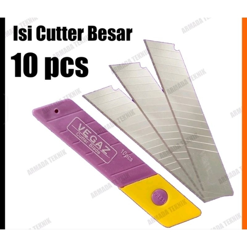 

isi cutter besar 10pcs / Refill mata cutter VEGAZ