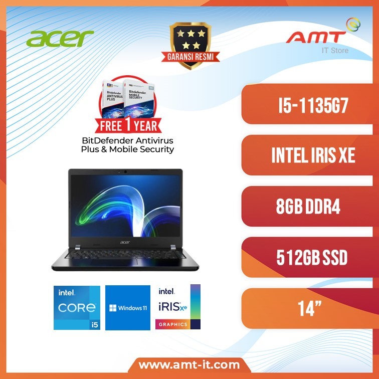 Laptop ACER Travelmate P40-53 - i5 1135G7 8GB 512GB SSD W11