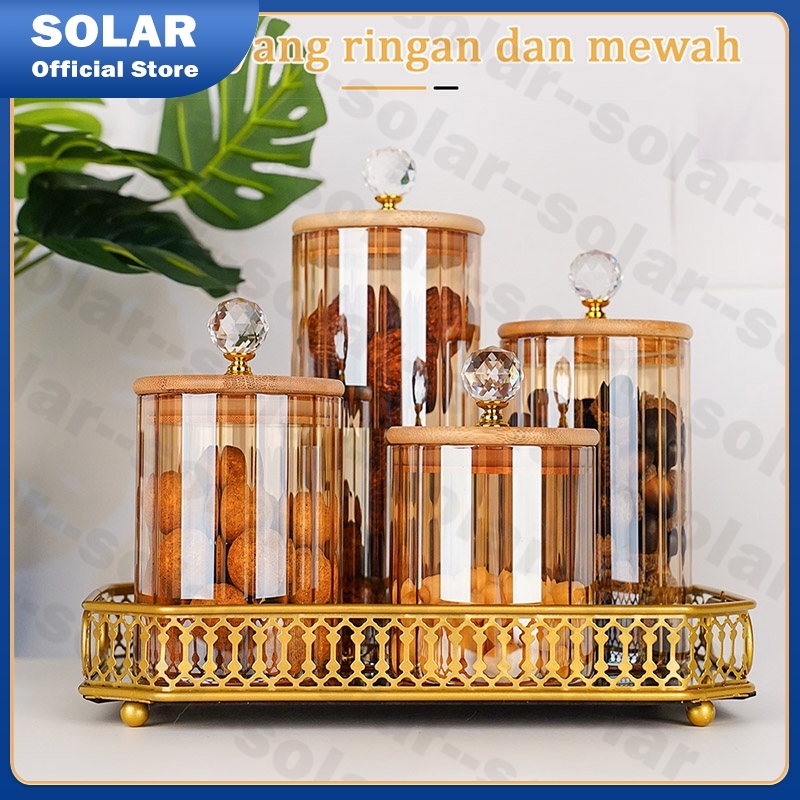 Terlaris Toples Kue Kering Toples Kaca Aesthetic Toples Makanan Toples Mewah Set Tangki Penyimpanan
