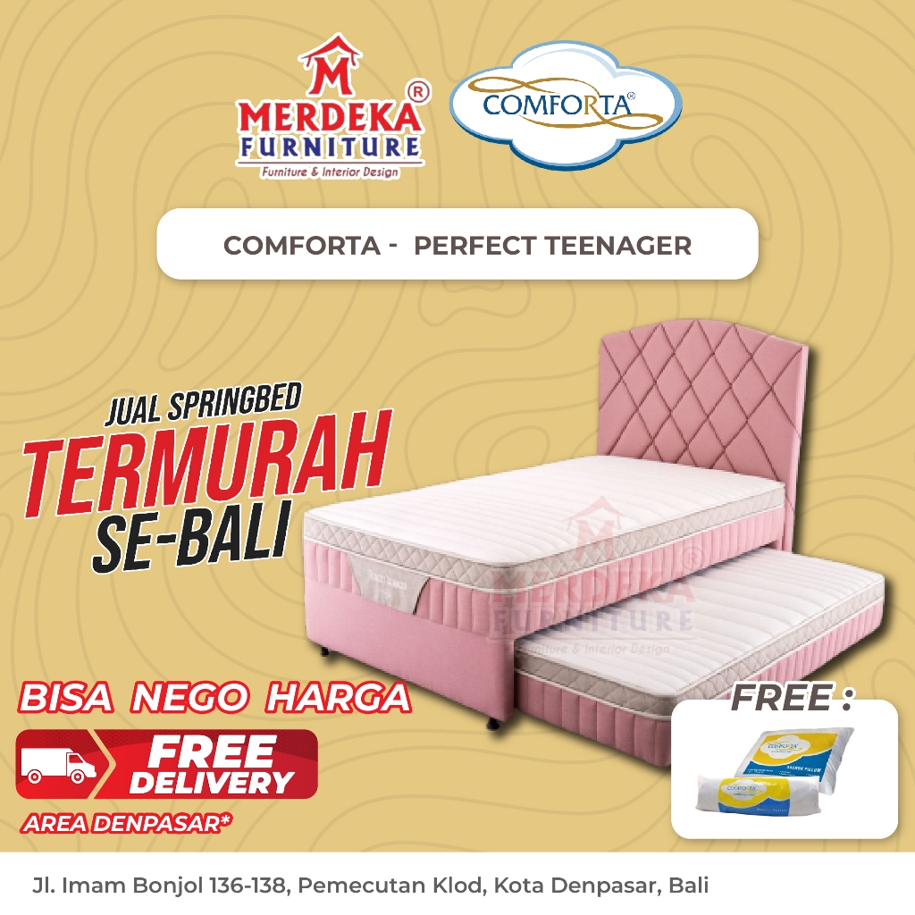 Kasur Comforta Perfect Teenager | Kasur Sorong 120x200|Free Bantal|