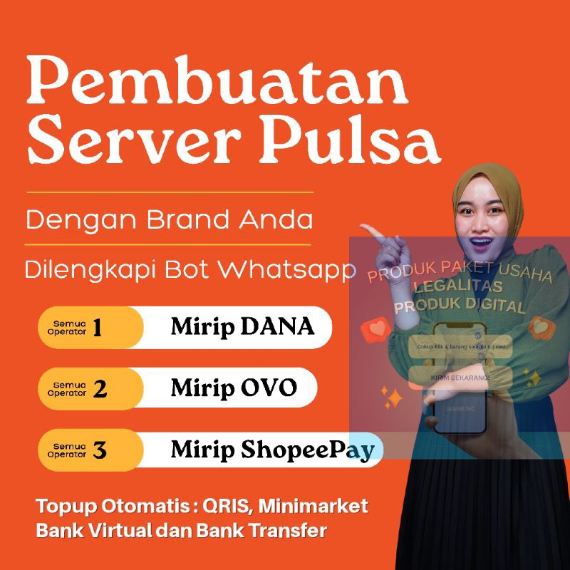 Jasa Pembuatan Server Pulsa + Notif Bot Hijau