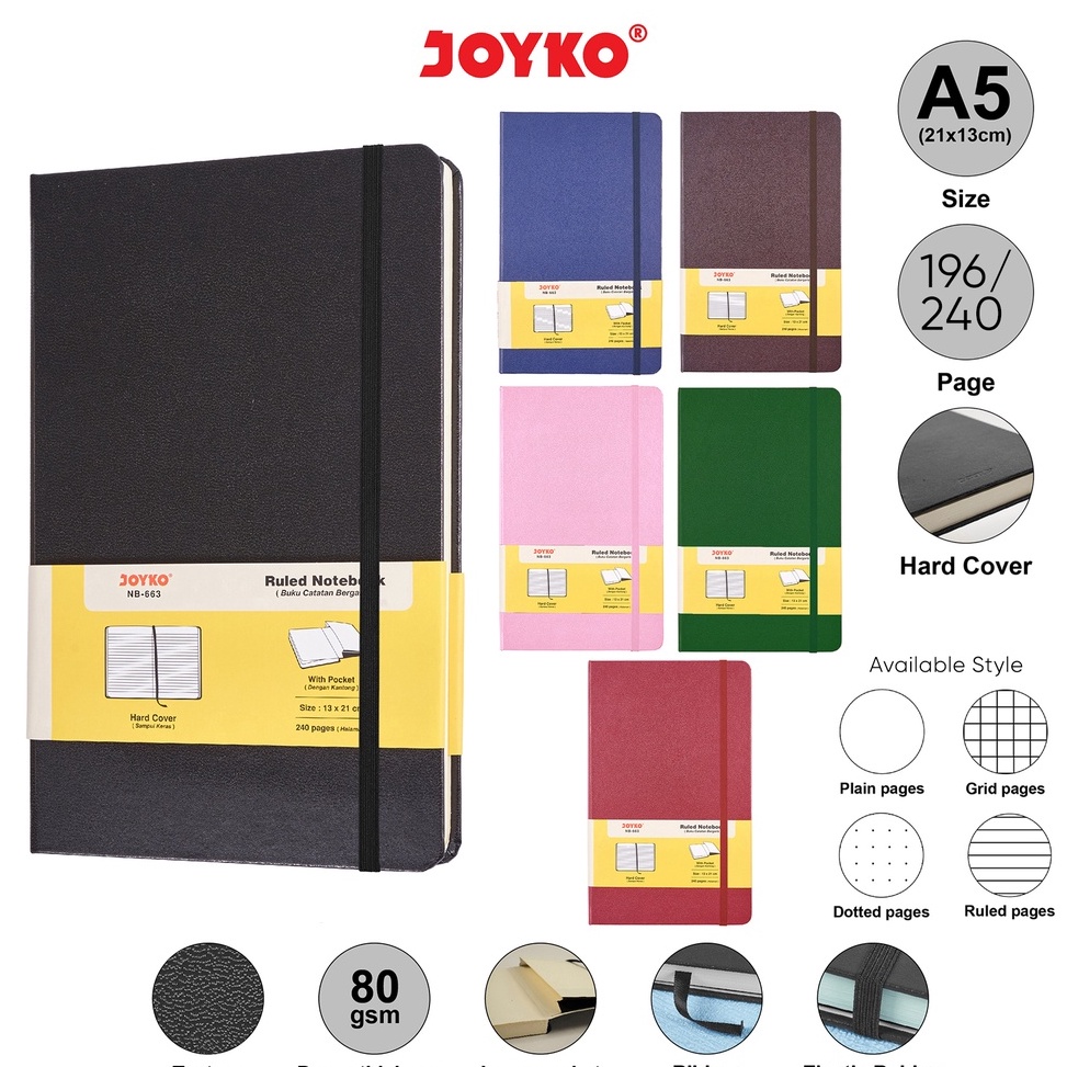 

KODE C47J Notebook Buku Tulis Catatan Diary Agenda Joyko Hard Cover