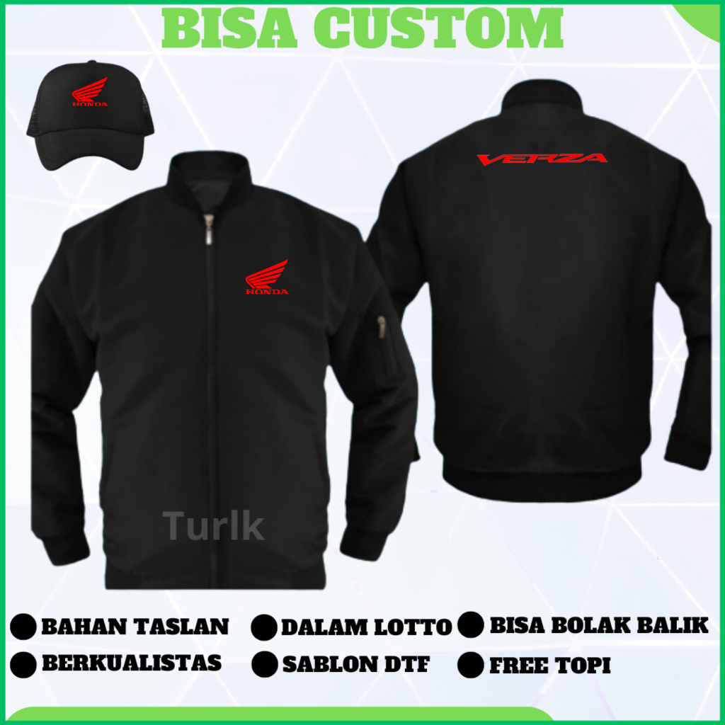 Jaket Honda Verza Jaket Verza Bomber Custom