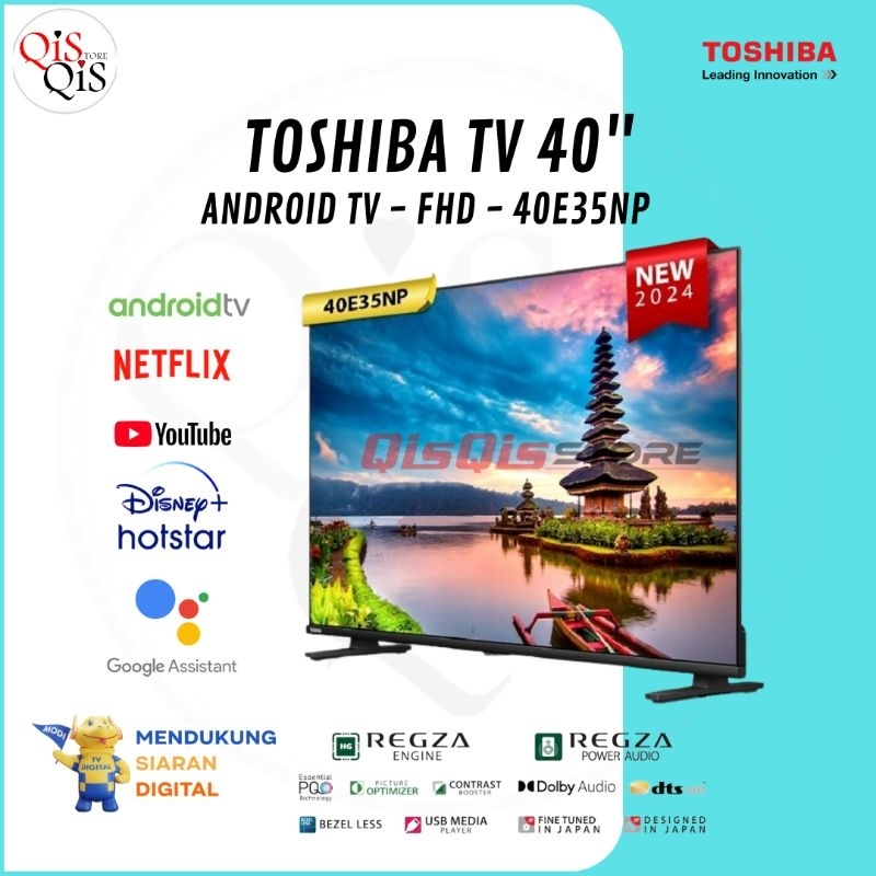 TOSHIBA Android TV 40 inch - 40E35NP - FHD - Garansi Resmi