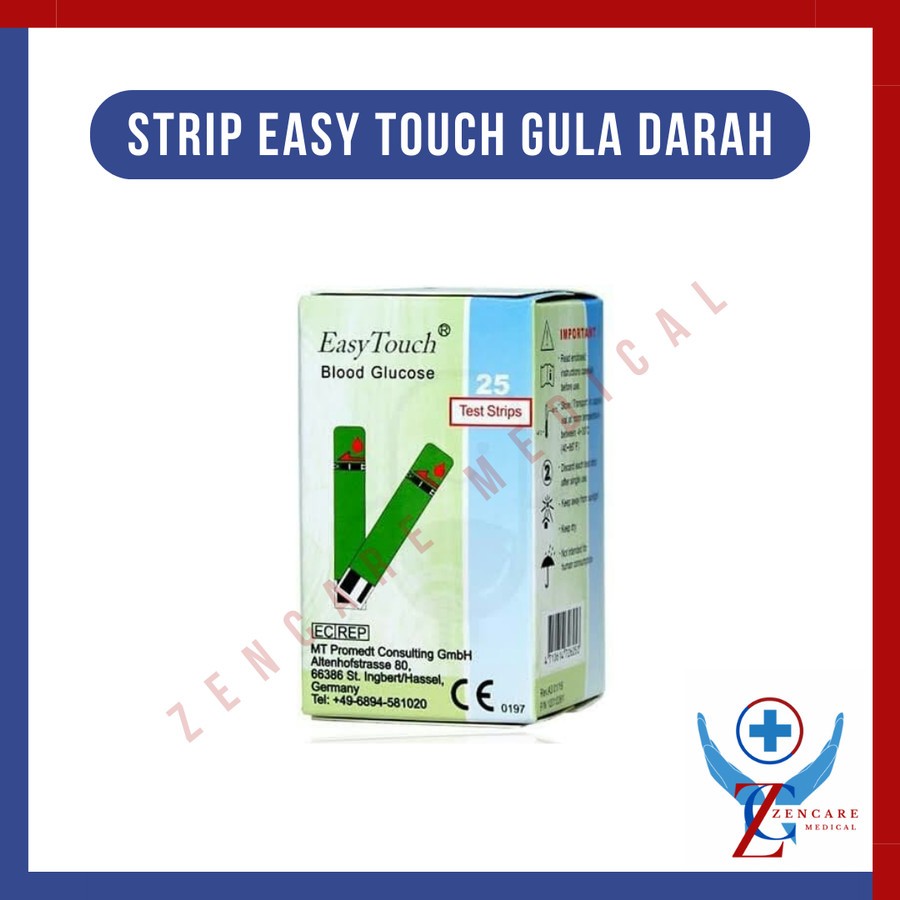 Strip Easy Touch Gula Darah / Alat Ukur Gula Darah Sebotol Isi 25 Pcs
