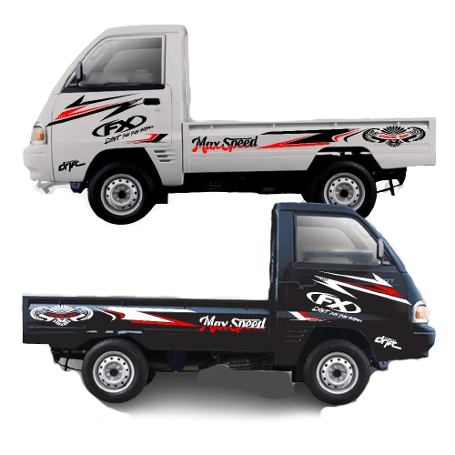 0673 Sticker Cutting Stiker Mobil Pickup Carry SS / Futura Body sticker pickup