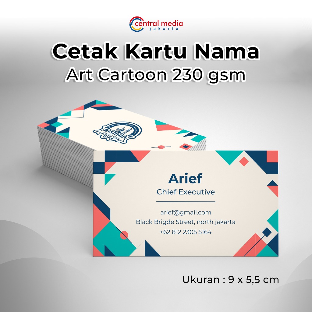 

Cetak Kartu Nama 1 Sisi Art Carton 230 Tanpa Box Minimum 1000 pcs Name Business Card