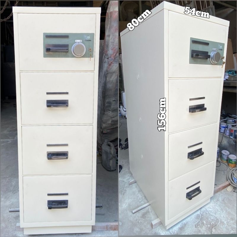 rpf Chubb 4 Laci fireproof Lemari File Tahan Api Rekondisi