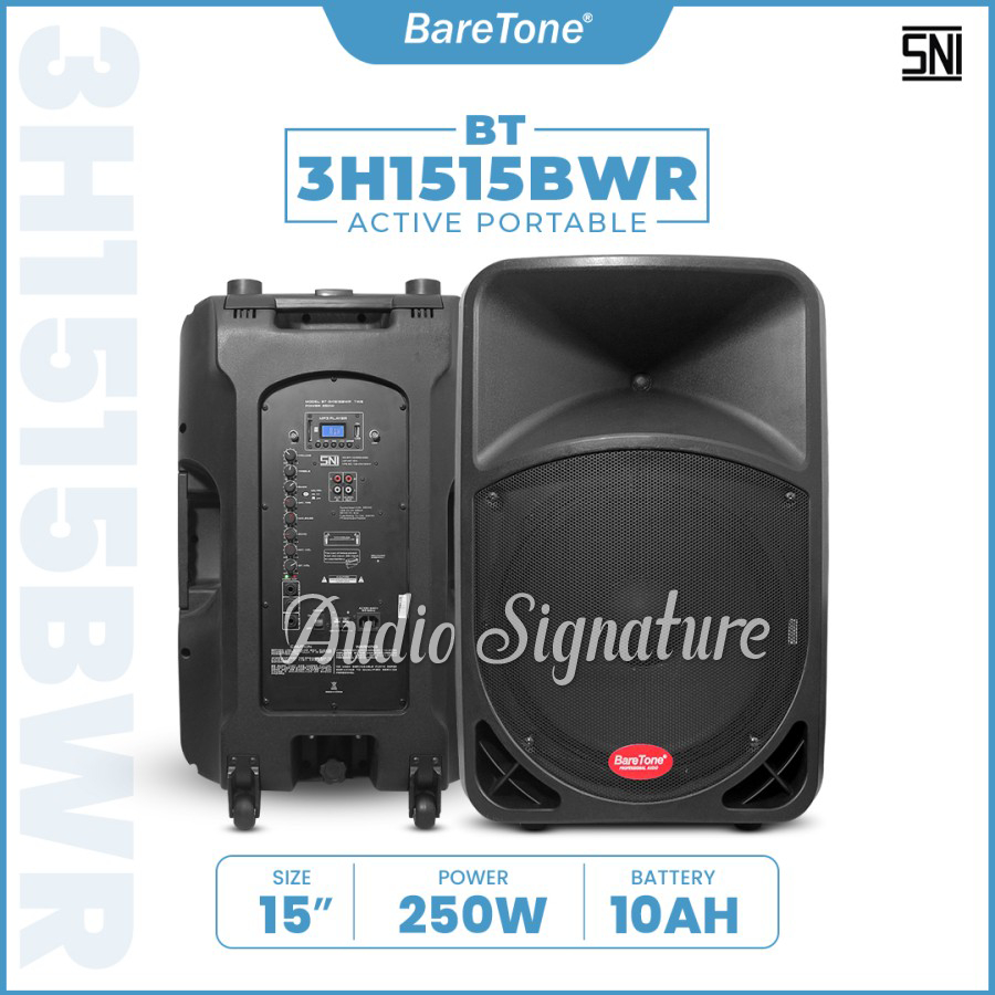 Portable Wireless Meeting Baretone BT3H1515BWR 15 250 Watt Original | BT 3H1515BWR Bluetooth Sound S