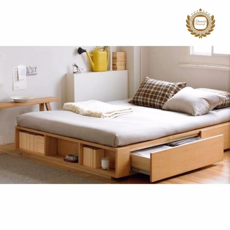 dipan laci minimalis kayu solid 160x200, dipan laci minimalis modern