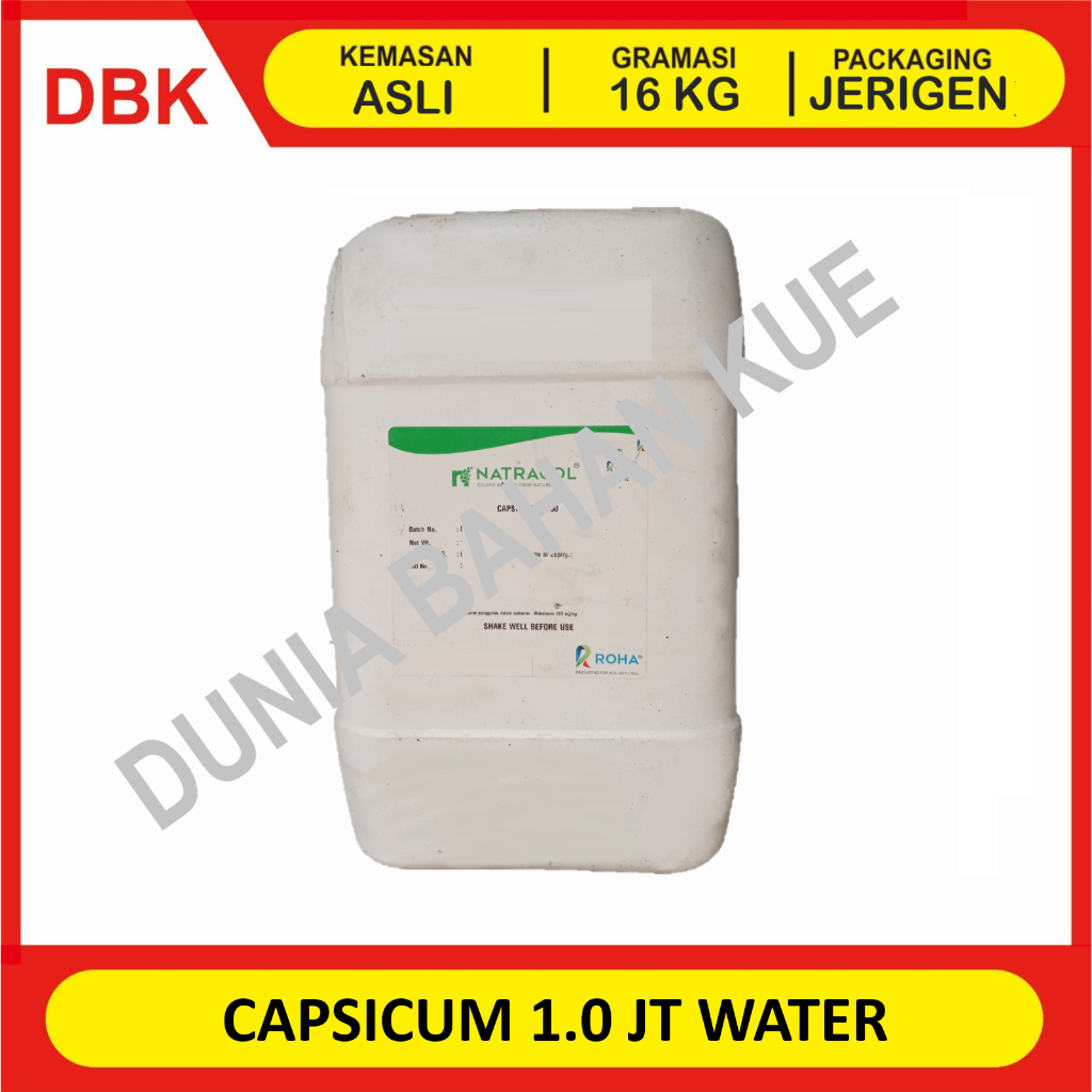 

CAPSICUM OLERESIN 1.0 jt SHU WATER SOLUBLE - 1 JC 16 KG / EKSTRAK CABAI