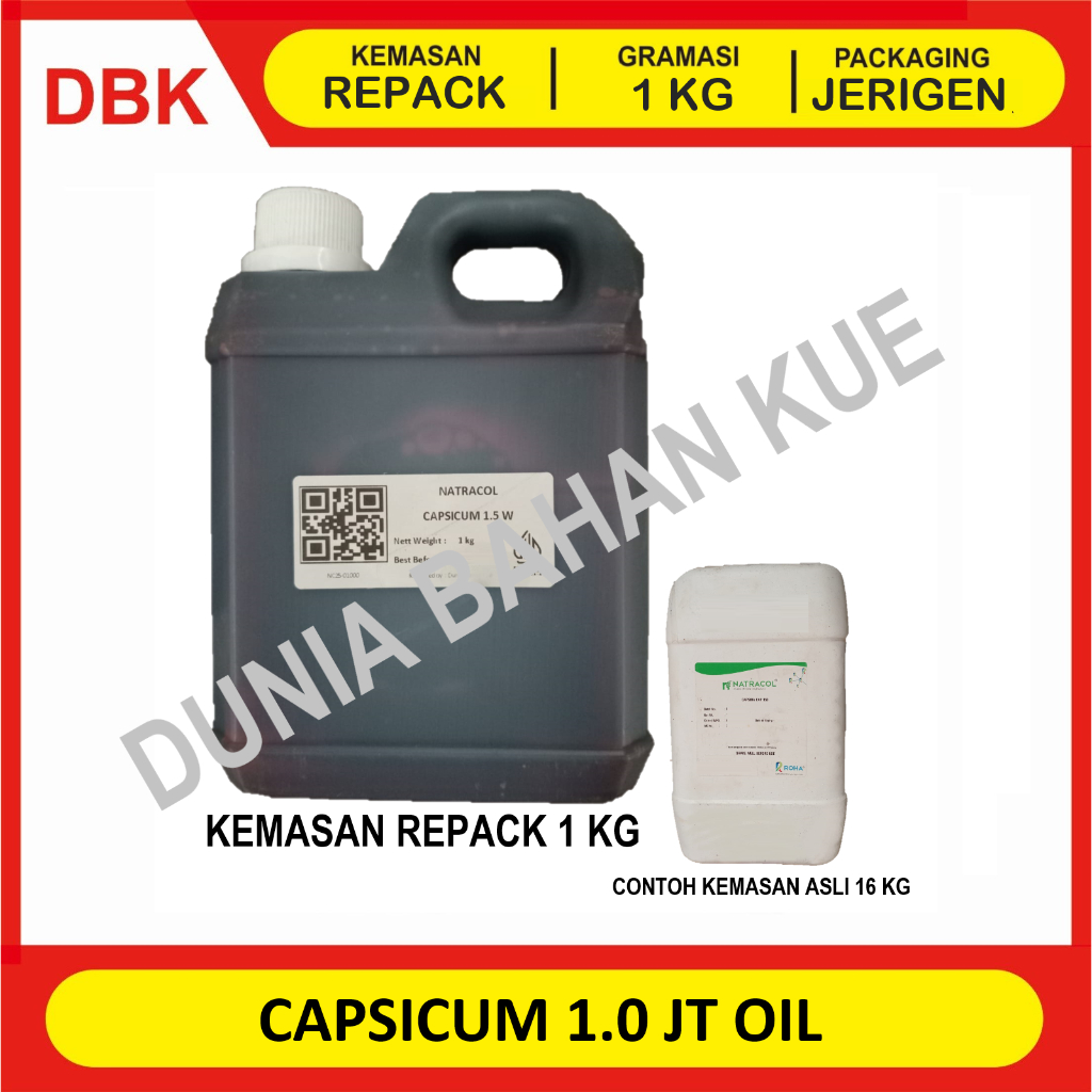 

Capsicum Oleresin - ekstrak cabai / cabe 1.0 jt SHU Oil Soluble - REPACK 1 KG
