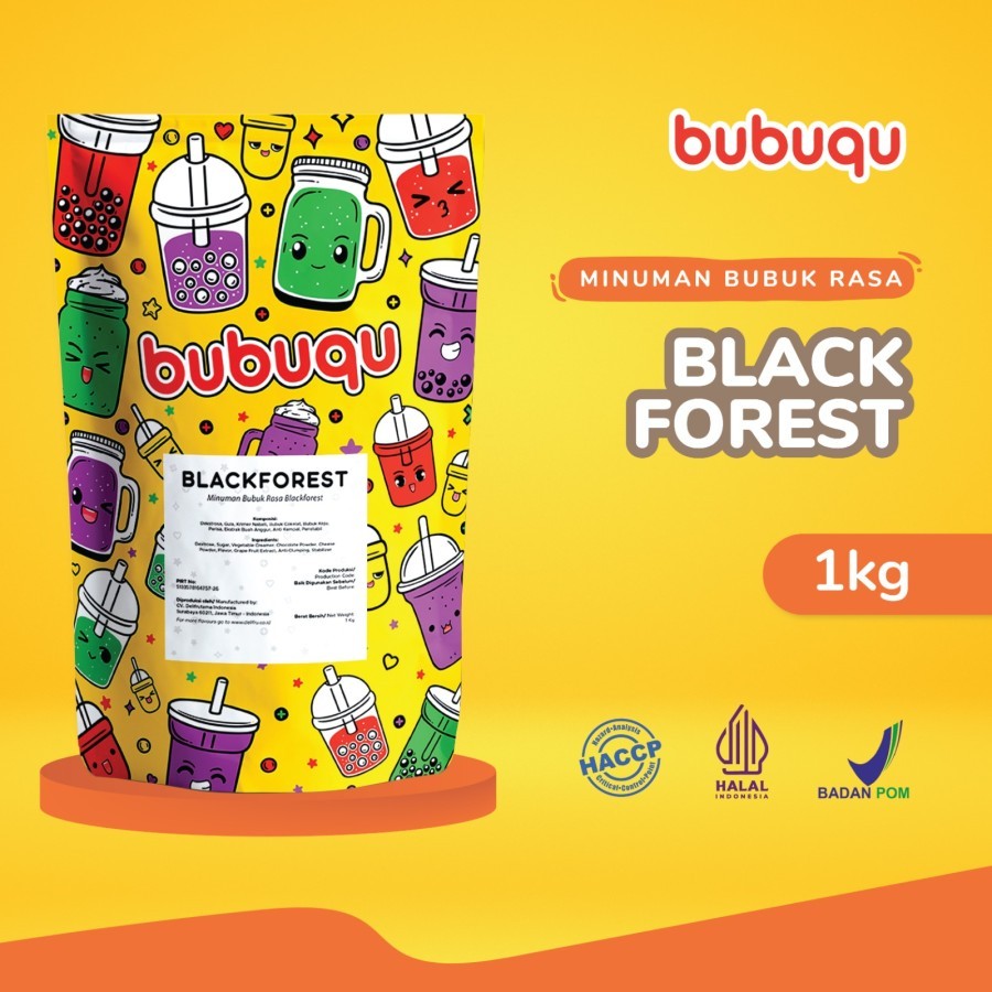 

Bubuqu Black Forest Powder Drink 1 Kg - Bubuk Minuman Kue Black Forest