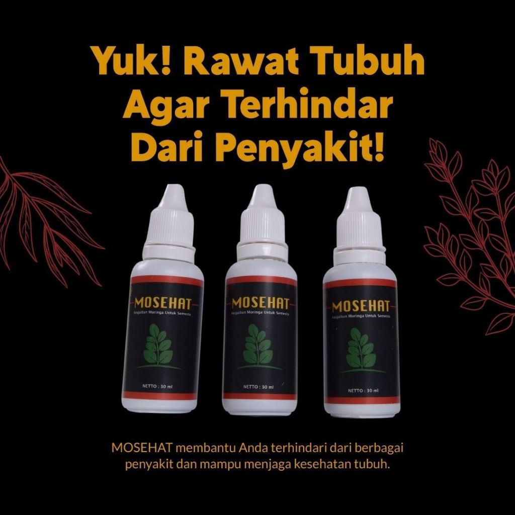 MOSEHAT ORIGINAL [Free Baby Gold] Obat Jamu Tetes Herbal Hernia Asma Prostat Diabetes Sinusitis ASLI