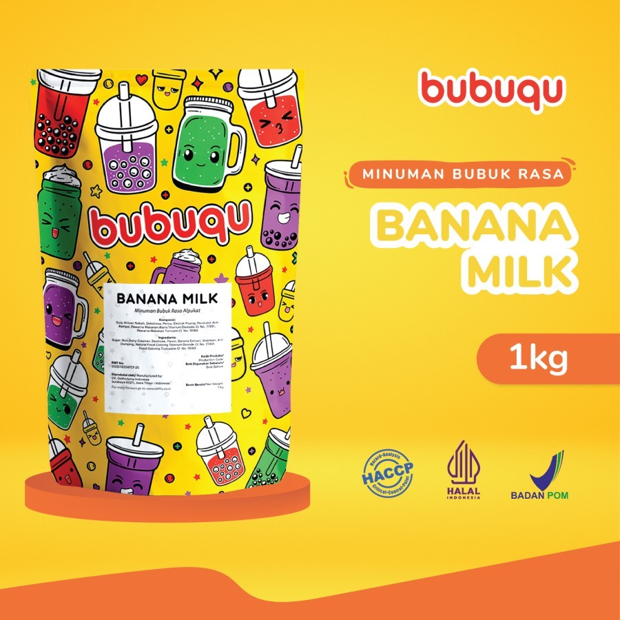 

Bubuqu Banana Milk Powder Drink 1 Kg - Bubuk Minuman Susu Banana